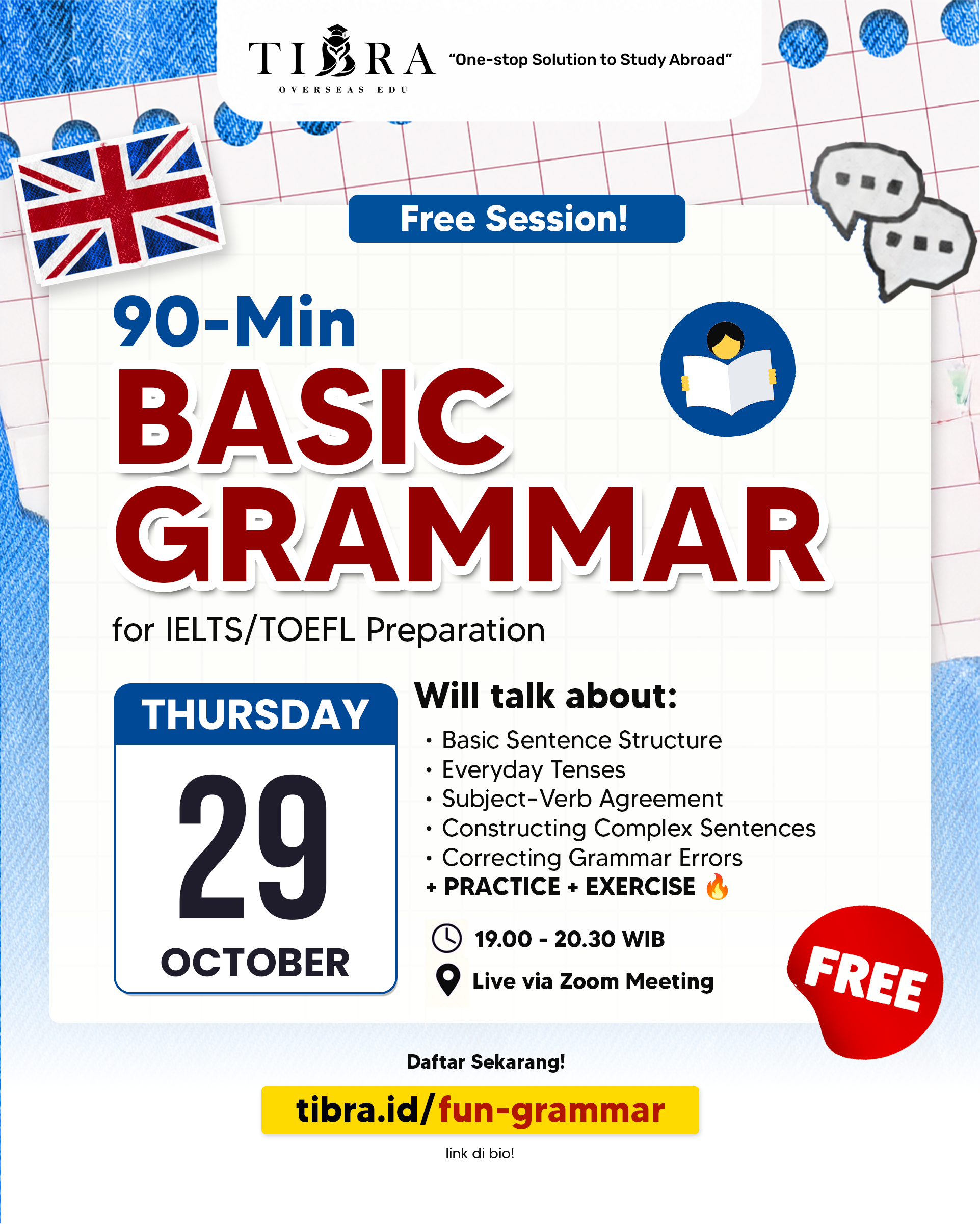 Free Class Basic Grammar for IELTS and TOEFL